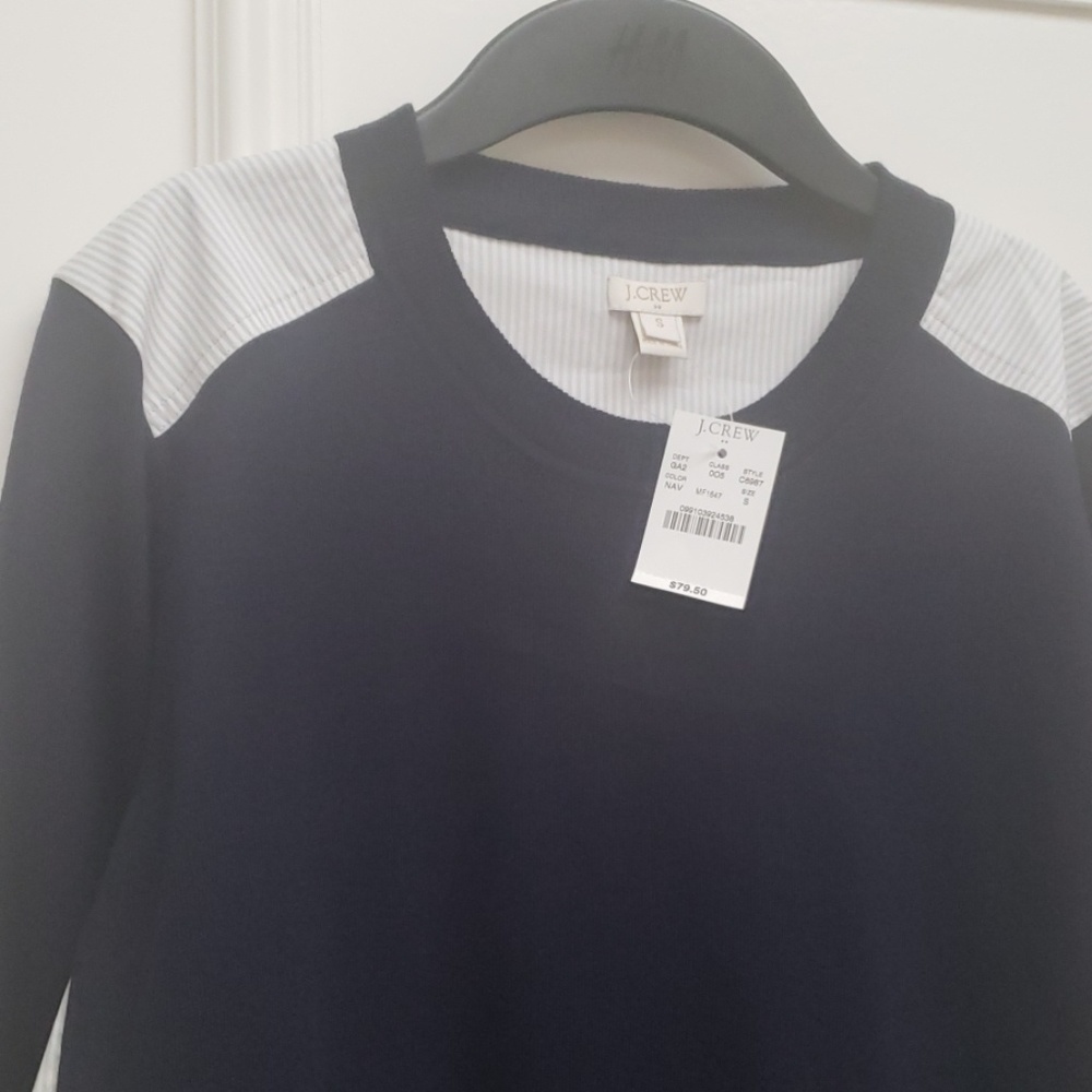 J crew mixed media top